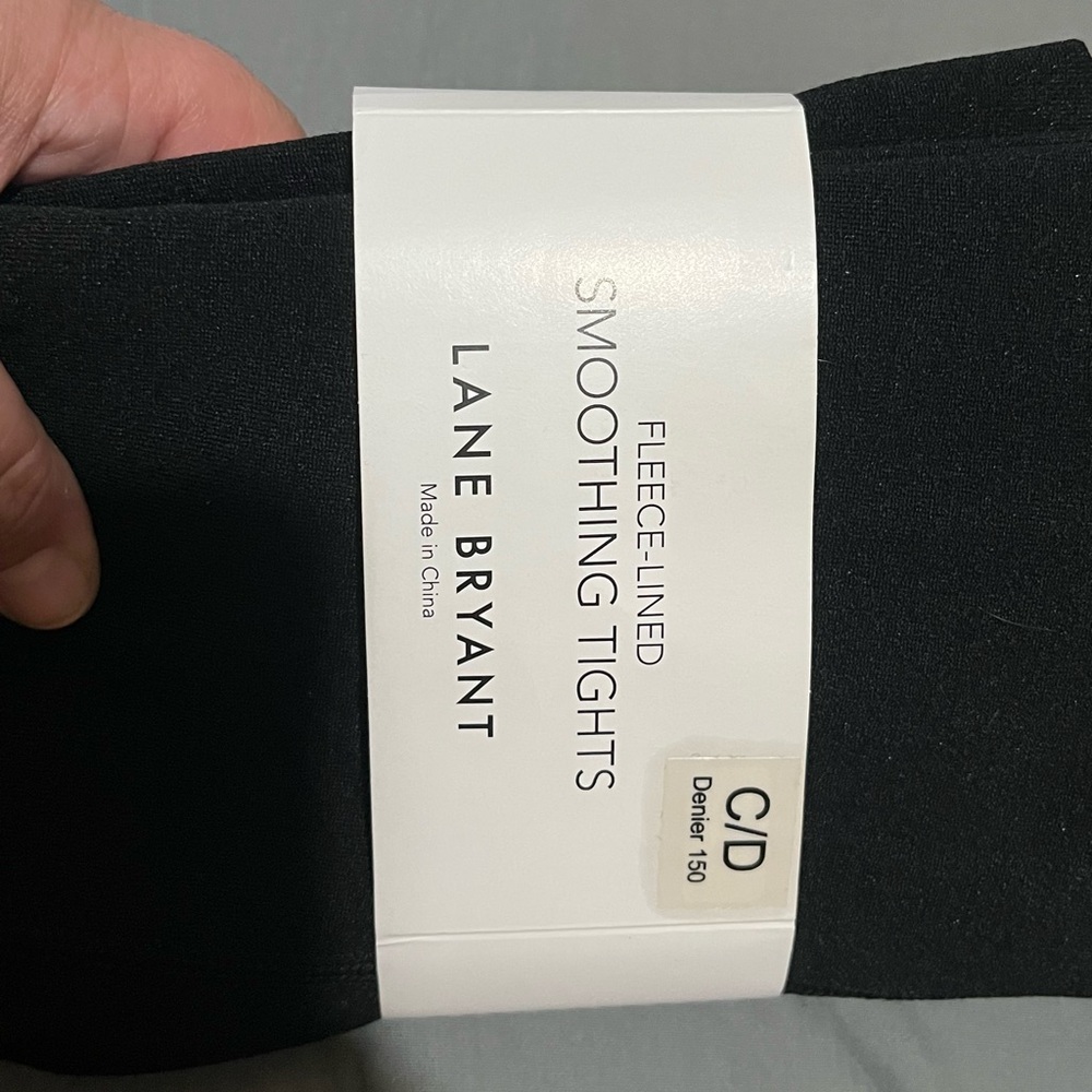 BRAND NEW: Lane Bryant Black Smoothing Tights Size C/D